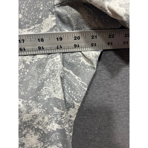 Lululemon Airing Easy Camp Collar Short Sleeve Shirt White Graphite Grey Fits L - Picture 7 of 9